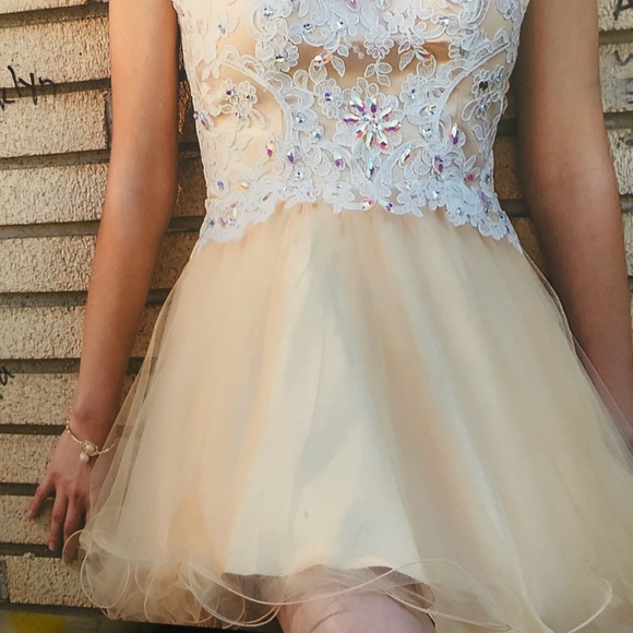 Quince/Sweet 16/ Homecoming/ Prom Lace Dress - Picture 10 of 13